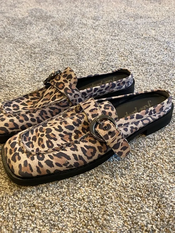 Free People Mazie Mule In Leopard Suede Size 39/ 8.5 - Image 3
