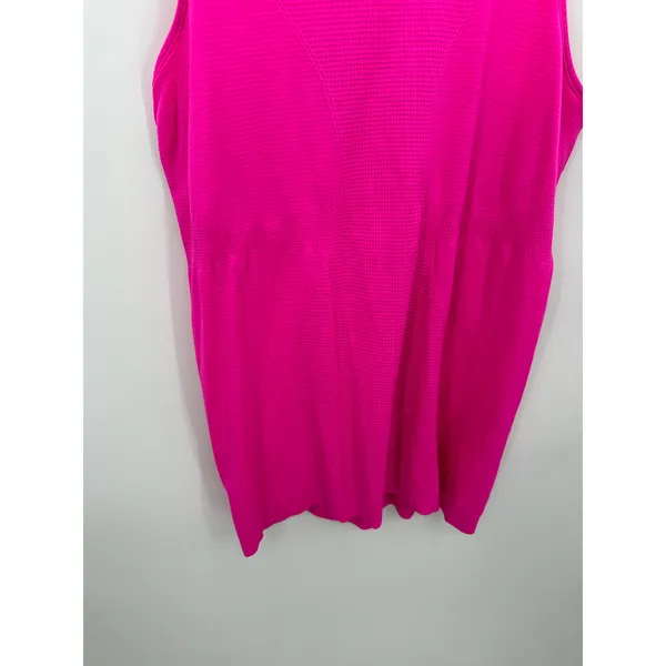 Zyia Active Tank Women XL Neon Pink Racerback Ribbed Nylon Blend Stretch Workout - Image 3