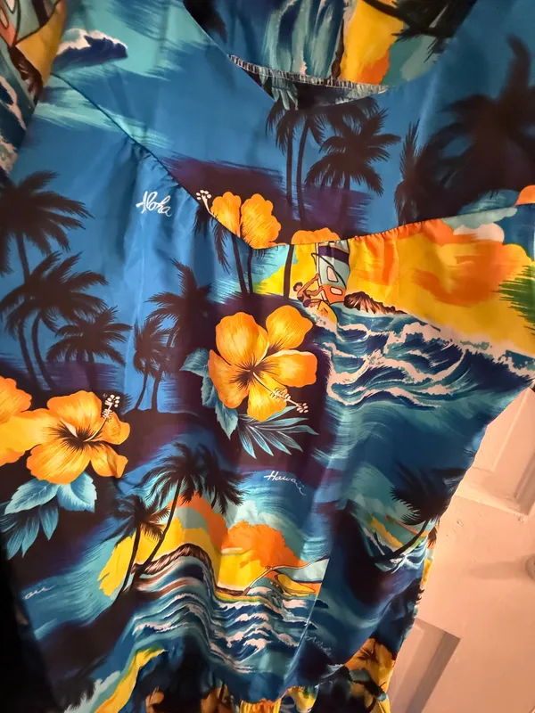 Hawaiian Mumu Blue Size one size - Image 2