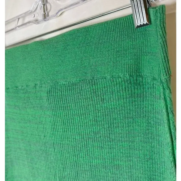 Free People Golden Hour Knit Midi Skirt Green Sz S - Image 5