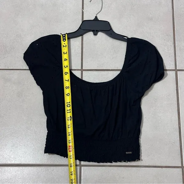 Hollister‎ Women Black Off Shoulder Cropped Top Size M. - Image 7