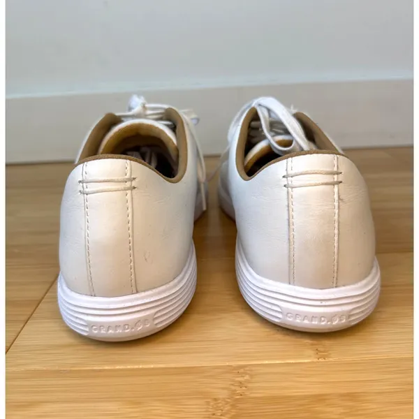 Cole Haan Women's Grand Crosscourt Sneakers Optic White Leather Lace Up Size 8.5 - Image 10