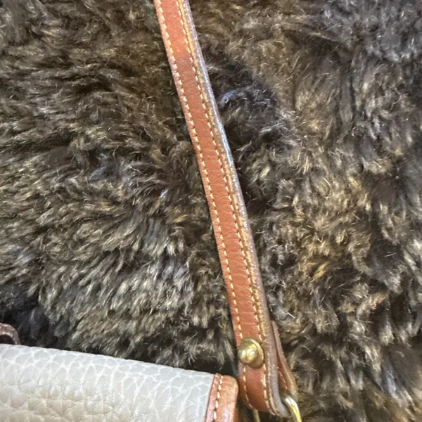 Vintage Dooney & Bourke Crossbody Bag Womens Medium Taupe Leather - Image 11