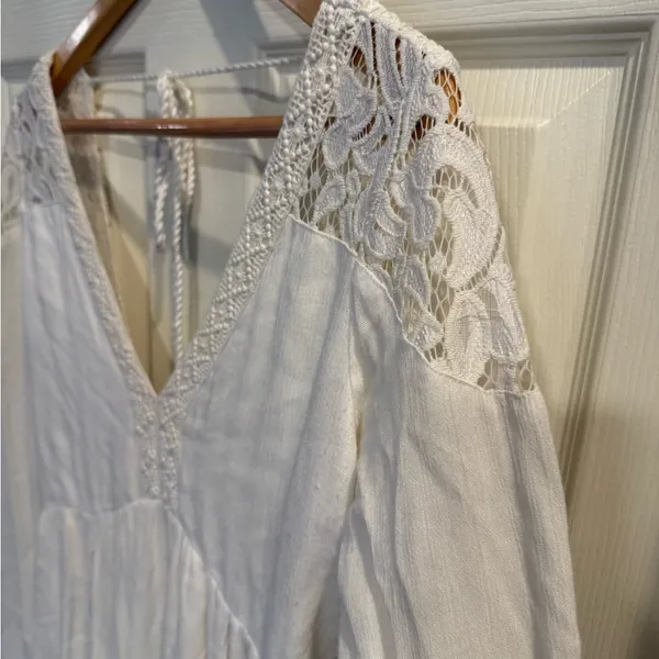 Abercrombie & Fitch Ivory Lace Babydoll Dress - Image 7