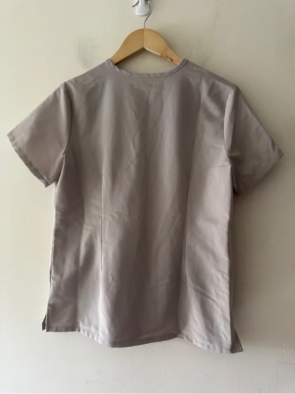 FIGS Scrub Top Boulder Tan V Neck Catarina One Pocket Technical Collection - Image 4