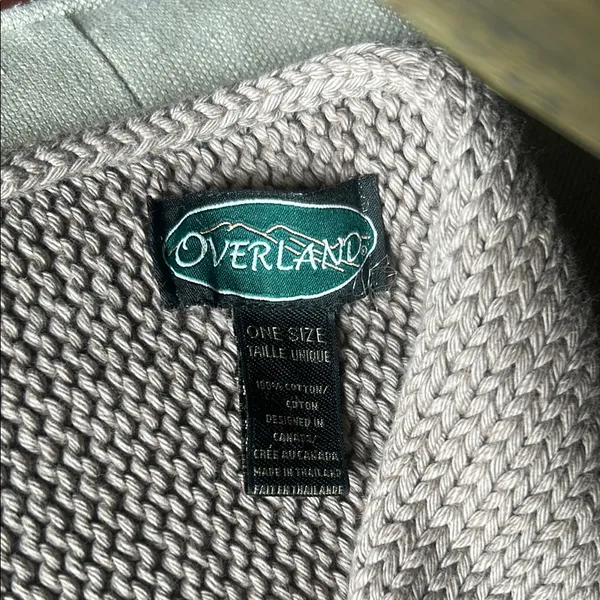 Overland Knit 100% Cotton Button Shall One Size Brown - Image 5