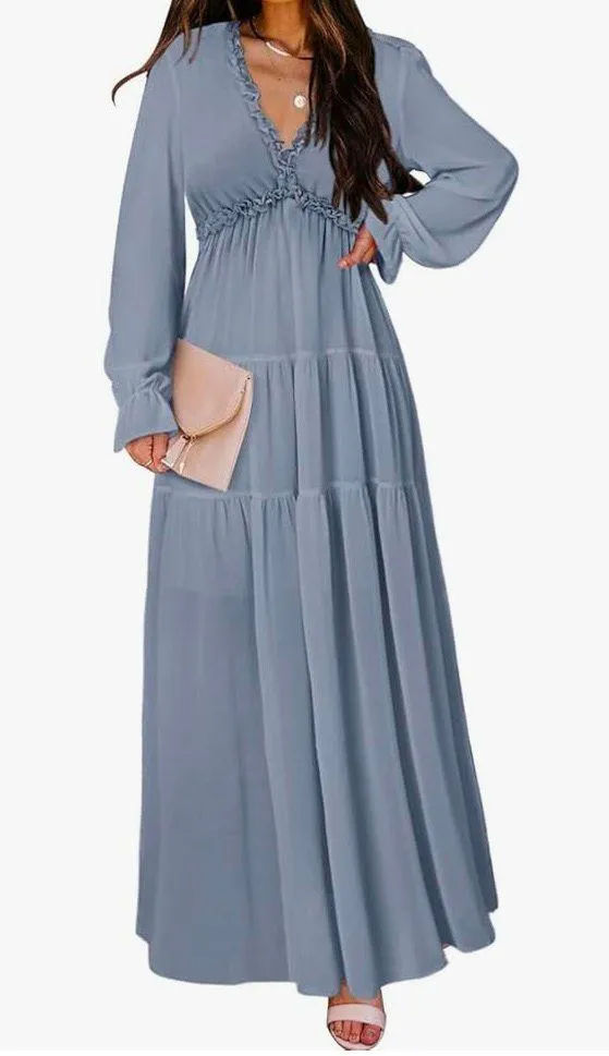 Blue ruffle dress Size M - Image 3