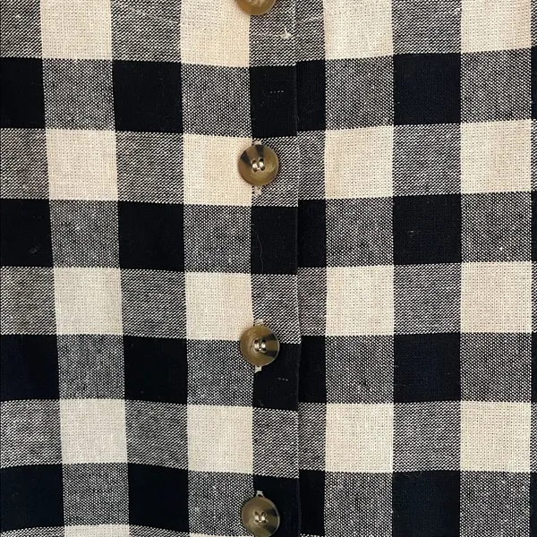 MODCLOTH x PRINCESS HIGHWAY Isabelle Dress Gingham Plaid Cotton Linen Size 10 - Image 14