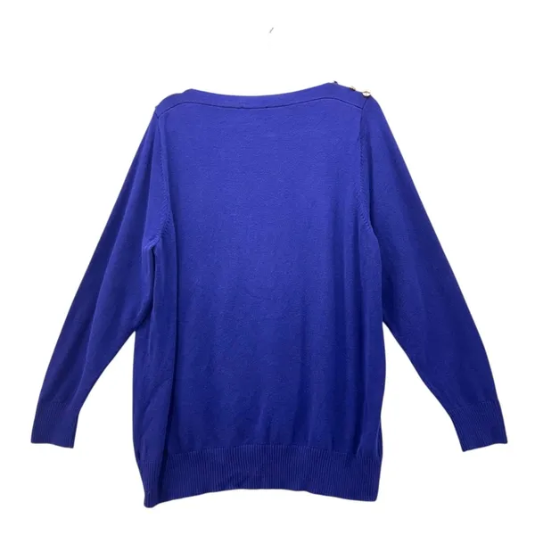 Susan Graver‎ Knit Sweater Cobalt 1X - Image 2