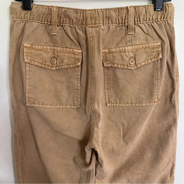 Aerie Women's‎ Cargo Jogger Pants Size XS Tan Beige Casual Drawstring Oversized - Image 12