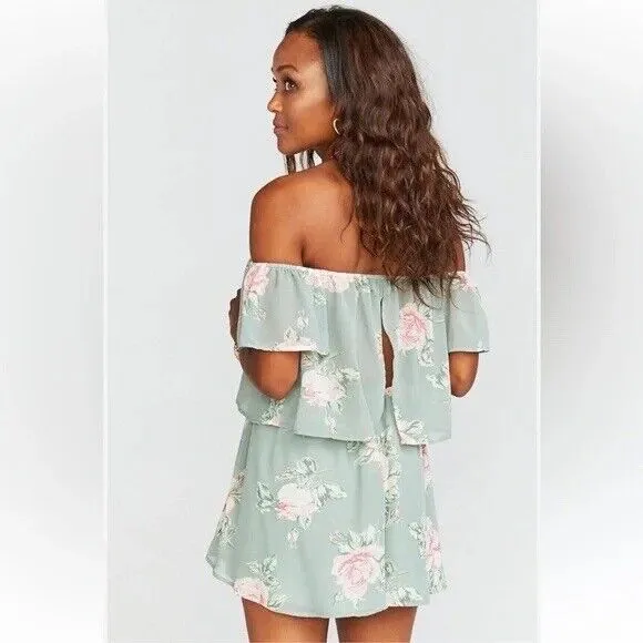 Show Me‎ Your Mumu Womens Dixie Romper Sweetheart Sage Size Small SEE PHOTOS - Image 3