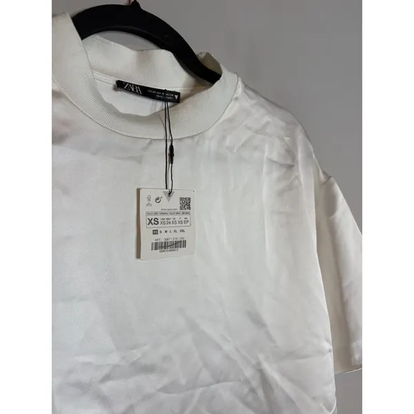 NWT Zara satin short sleeve blouse - Image 3