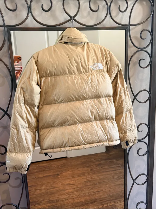 The North Face Favorite 1996 Retro Nuptse Jacket in Khaki Stone Tan - Image 5