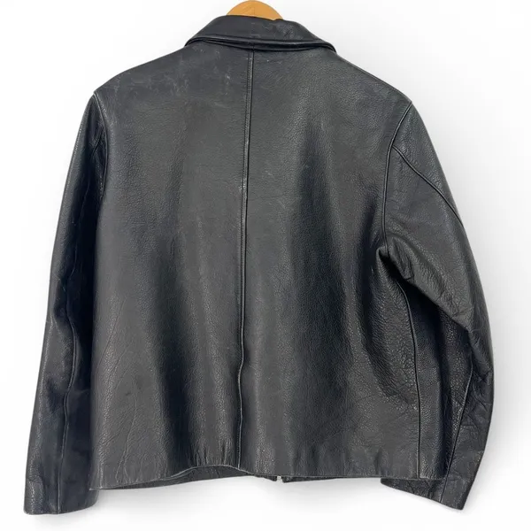 Vintage 90's | M | Leather Bomber Jacket Perfectly Worn Classic Women's Boxy - Image 4