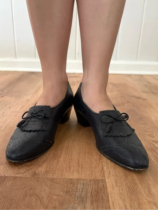 40s style loafer heels Blue Size 8.5 - Image 10