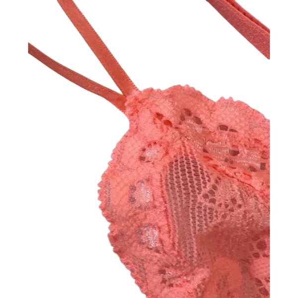 Vintage Victoria's Secret Pink Pleated Babydoll Lace Satin Bow Lingerie M Y2K - Image 12