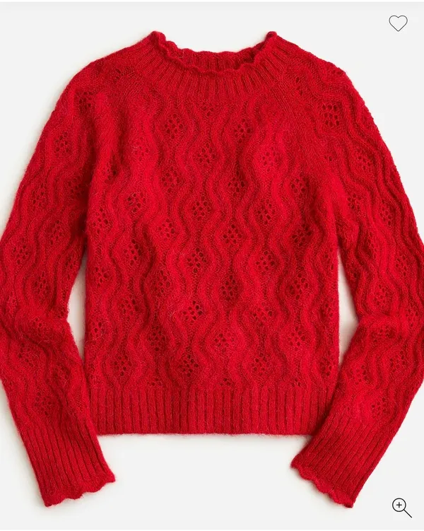 J.Crew Pointelle scallop-trim sweater - Image 6