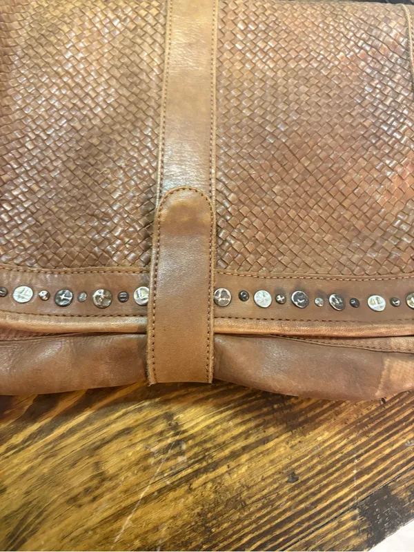 Platonia genuine leather brown crossbody purse - Image 4