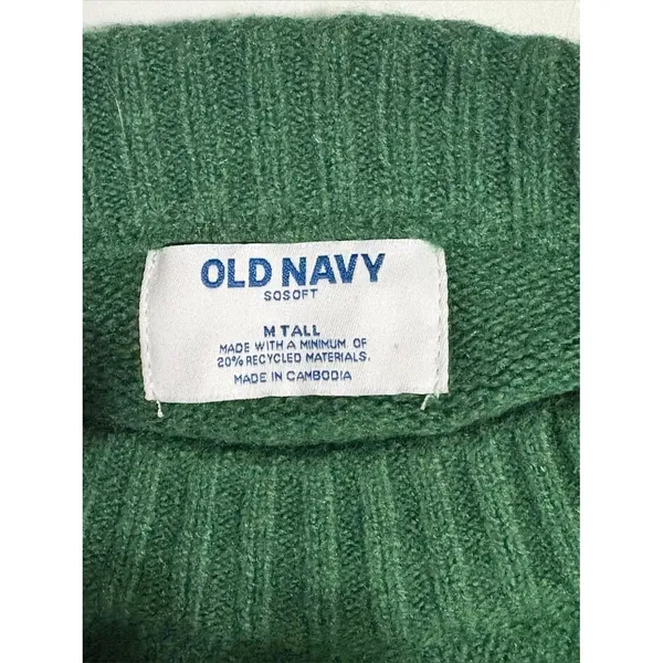 Old Navy Field of Green So Soft Loose Crew Neck Cropped Sweater - Image 4