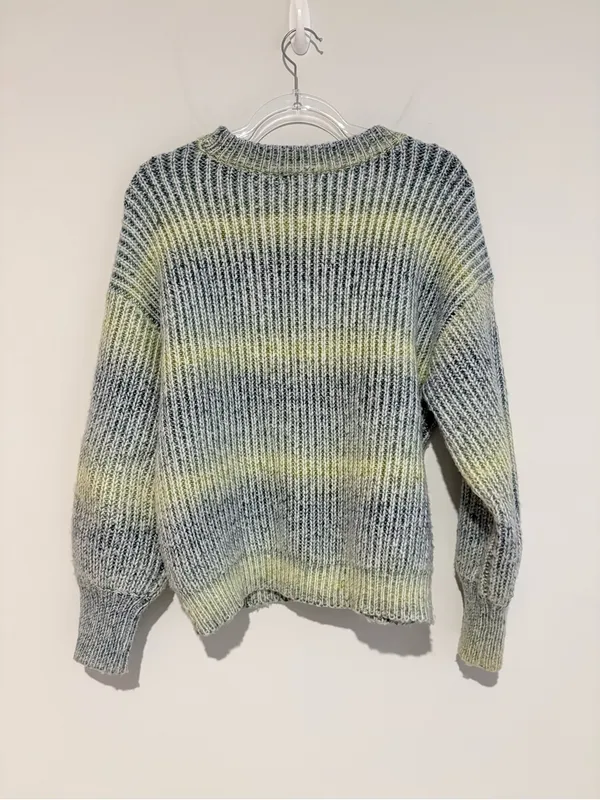Universal Threads ombré striped Pullover Oversized Sweater Soft Green‎ XS - Image 3