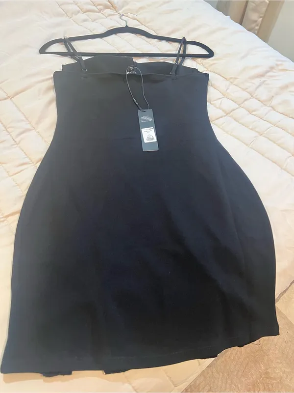 Black Rhinestone Bow Bodycon Mini Dress - Image 6