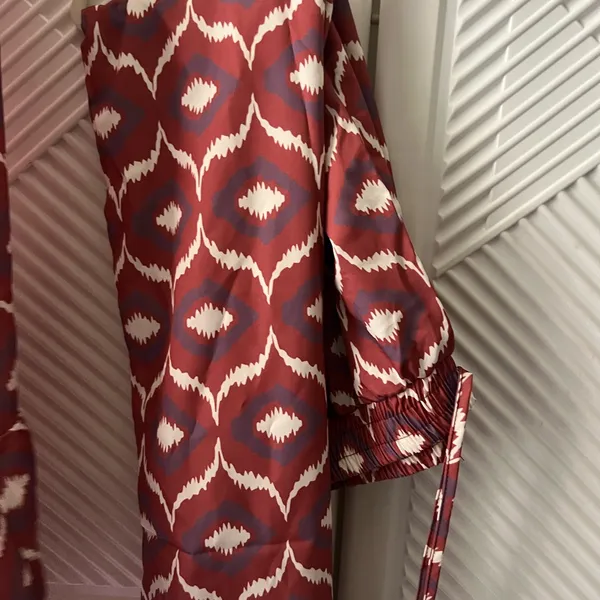Stylish Women's Patterned Pants Brown Size M - Image 2