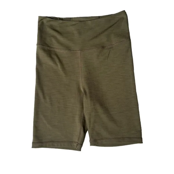 Marine Layer Studio Bike Shorts in Olive S - Image 3