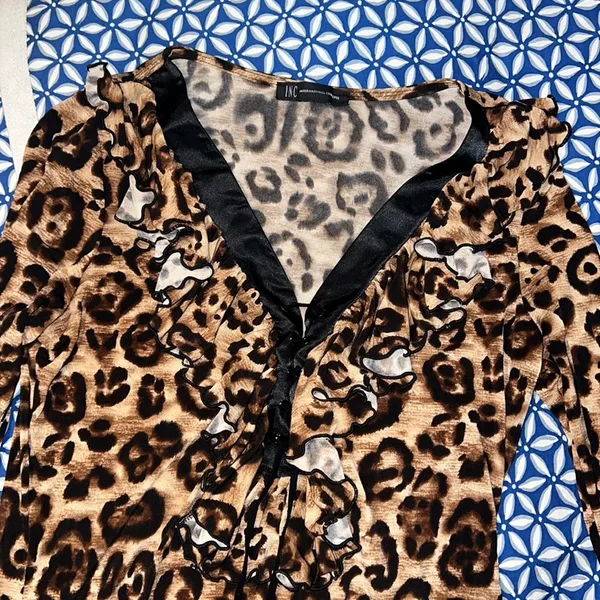 INC cheetah blouse - Image 2