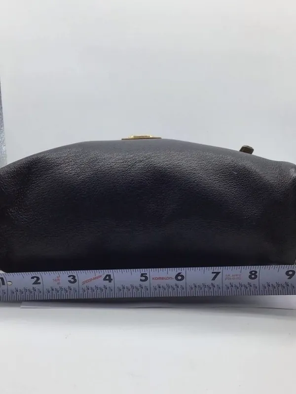 Vintage Gucci Plus Black Coated Leather Crossbody Bag 22" Strap - Image 13