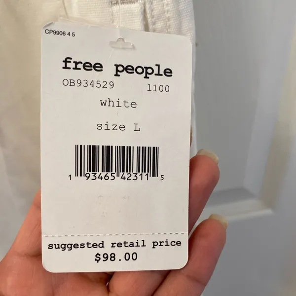 Free People White  Drawstring Pants - Image 4