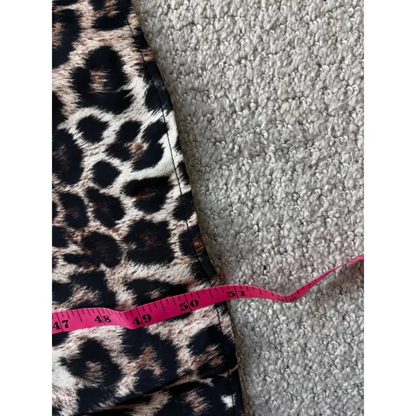 NWT‎ Farm Rio Leopard Maxi Dress XS Brown Animal Print Puff Sleeve V-Neck - Image 6