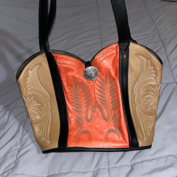 Erda Western Cowboy Boot Tote Bag Multiple - Image 2