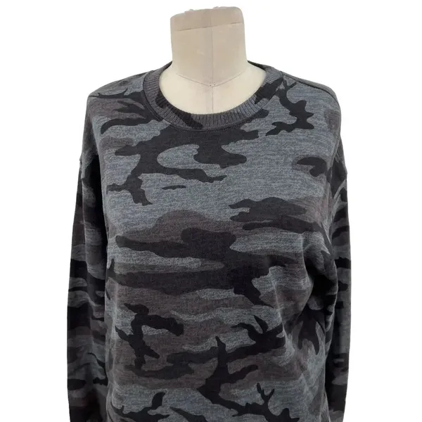 Rails Ramona Sweatshirt Iron Camo Print‎ Gray Black Long Sleeve Size XS - Image 4
