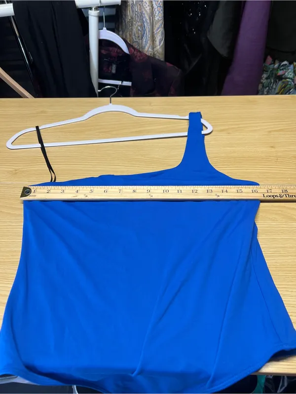 Aritzia Babaton Contour One-Shoulder Bodysuit Blue XL - Image 11