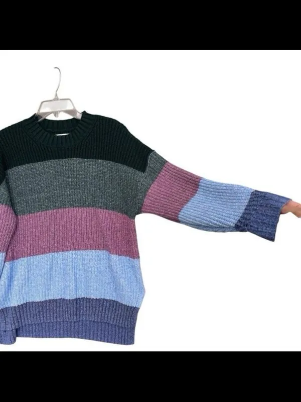 American Eagle AE Dreamspun Cozy Colorblock Knit Sweater Womens XS - Image 4