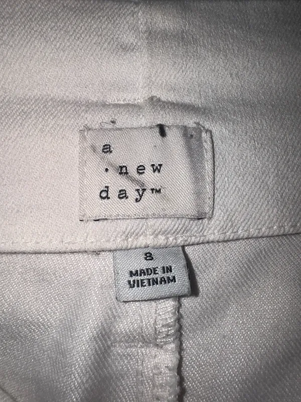 Target a new day High-Waist white cream Paperbag Pants with belt sash - Image 4