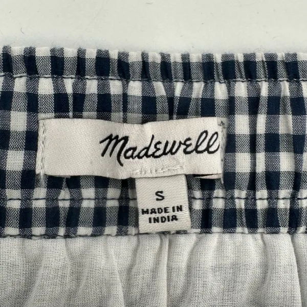 MADEWELL Embroidered Tiered Pull-on Mini Skirt Gingham Check Women’s S - Image 4