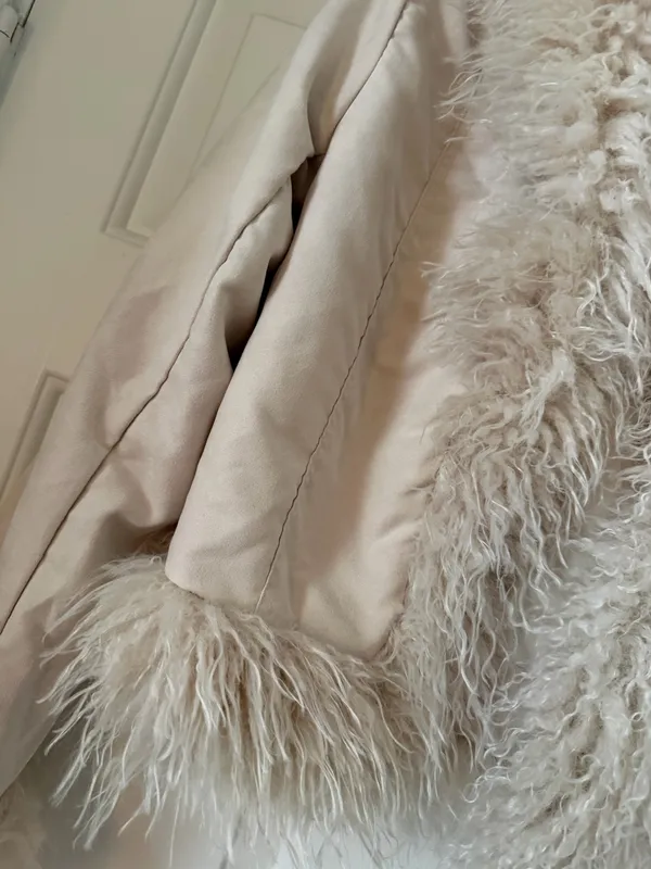 Love Tree Tan Furry Trim Jacket - Image 3