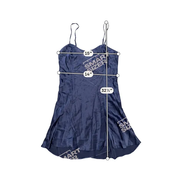Y2K Victorias Secret Satin Slip Dress Medium Navy Blue Coquette Glam Romantic - Image 6