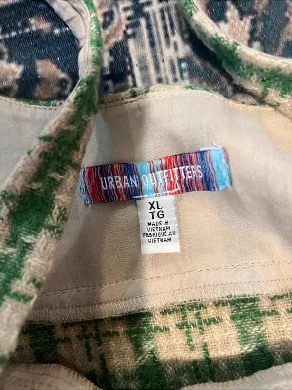 Urban outfitters Green and Cream Plaid Sleeveless Dress - Image 11