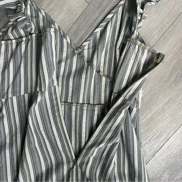 Altar'd State Green Striped Ruffle Sleeveless Mini Dress, Size M - Image 7