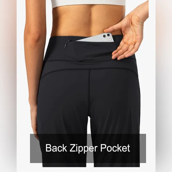 NEW Pockets High Waisted Athletic Workout Yoga Pants Joggers M 25.5” inseam - Image 5