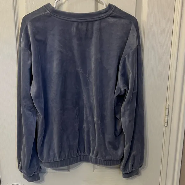 UGG Shanara Velvet Crew Neck Sweatshirt in the color Cloudy Grey. Large - Image 3