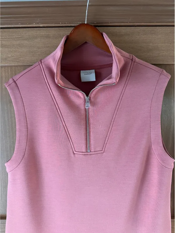 NWOT Varley DoubleSoft Magnolia 2.0 Half-Zip Tank in Canyon Rose Women’s Medium - Image 3