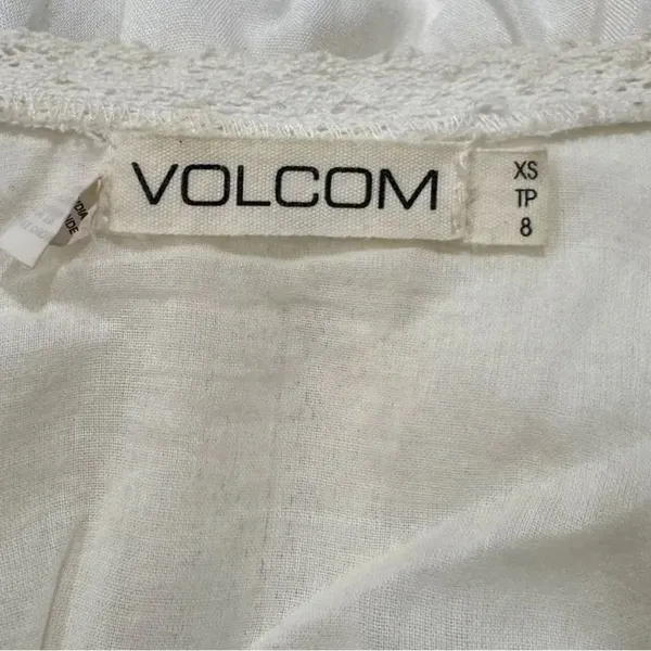 Volcom White Lace Detail Lightweight Mini Dress Women’s XS - Image 3