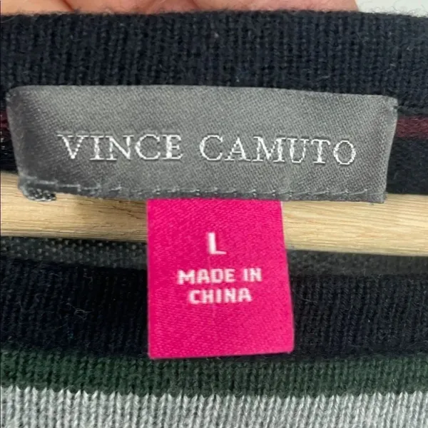 Vince Camuto Multicolor Striped Pullover Sweater size Large - Image 13