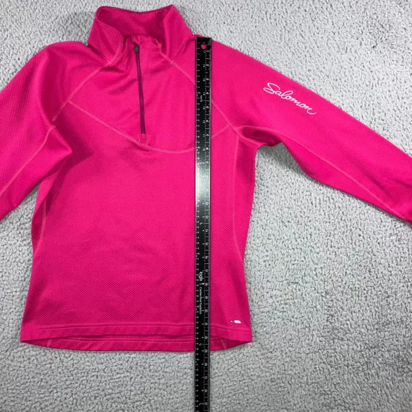 Salomon Quarter Zip‎ Women Small Pink Long Sleeve Athletic Pullover Outdoor - Image 5