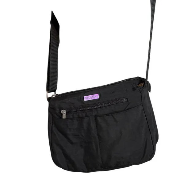 Baggallini Crossbody Bag Women Small Black Nylon Adjustable Strap Travel Pocket - Image 5