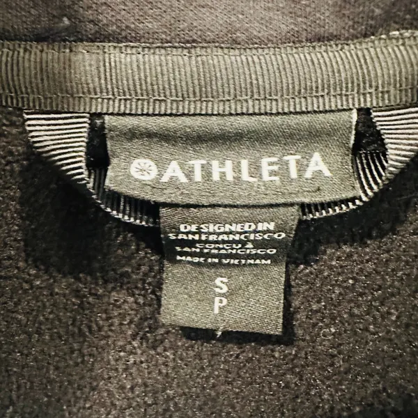 Athleta Black Full Zip Hoodie Jacket Athletic Workout Athleisure Size S - Image 3