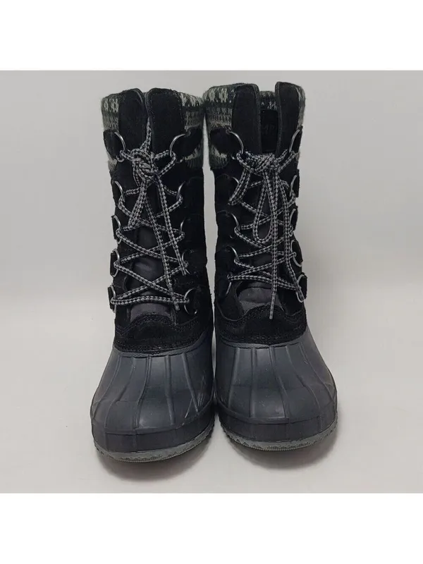 Khombu Cozy K-Comfort Womens Sock Faux Fur Lined Lace Up Duck Winter Boot Sz 7M - Image 11